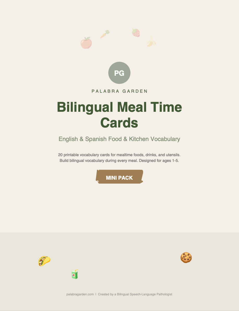 Bilingual Meal Time Cards Mini Pack — image 01